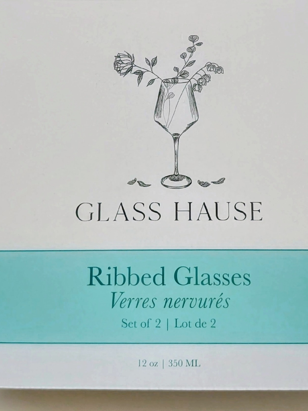 Glass Hause Ribbed Glasses - Set Of 2 Glasses